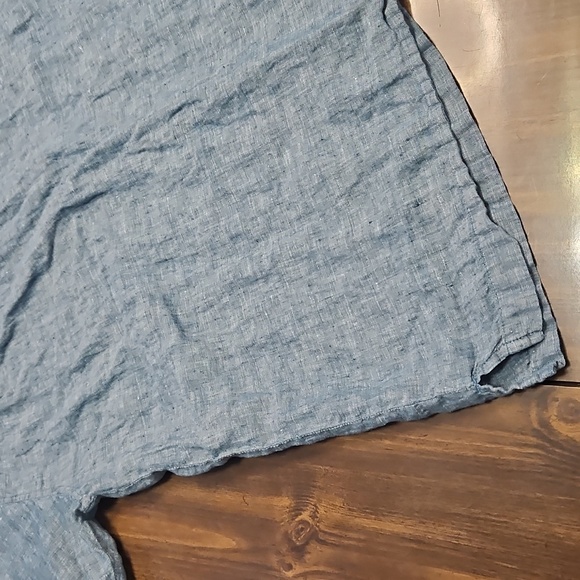 Cubavera Blue Casual Button Down Shirt - Picture 7 of 13